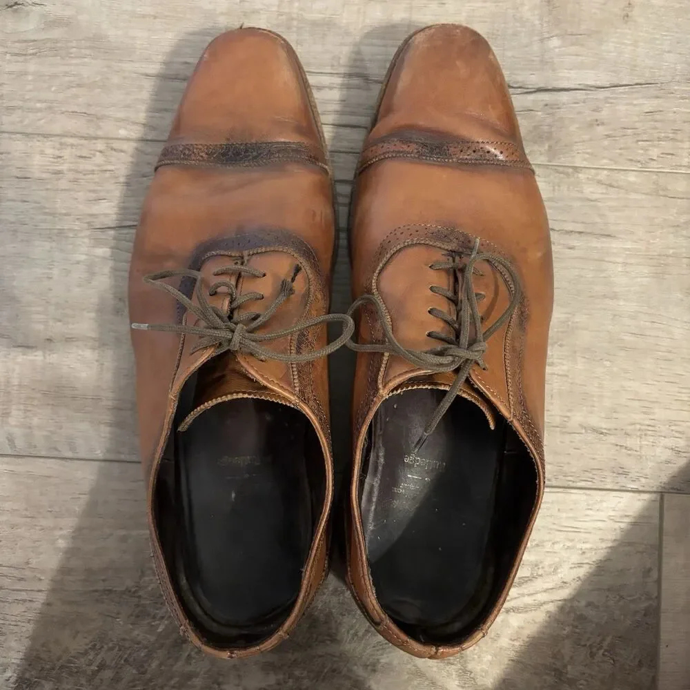 Allen Edmonds The Rutledge Independence Collection Sz 10 E Brown Leather Cap Toe